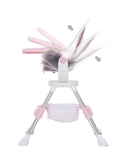 STHVI0234RW,Scaun de masa cu sezut rotativ Chipolino Vision rose water