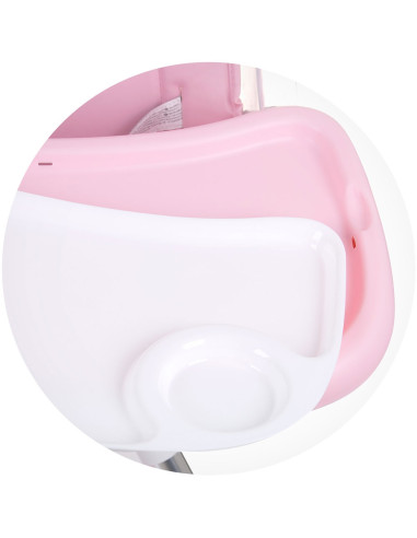 STHVI0234RW,Scaun de masa cu sezut rotativ Chipolino Vision rose water