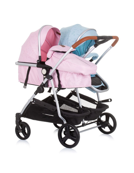 ST-KBDS02305RS,Carucior gemeni Chipolino Duo Smart 3 in 1 rose water sky