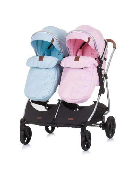 ST-KBDS02305RS,Carucior gemeni Chipolino Duo Smart 3 in 1 rose water sky