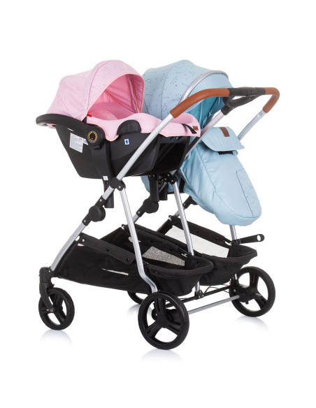 ST-KBDS02305RS,Carucior gemeni Chipolino Duo Smart 3 in 1 rose water sky