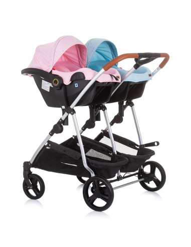 ST-KBDS02305RS,Carucior gemeni Chipolino Duo Smart 3 in 1 rose water sky