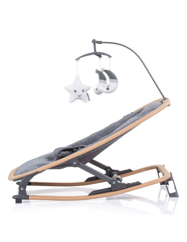 SHEVL02301GT,Scaunel balansoar Chipolino Velvet graphite wood
