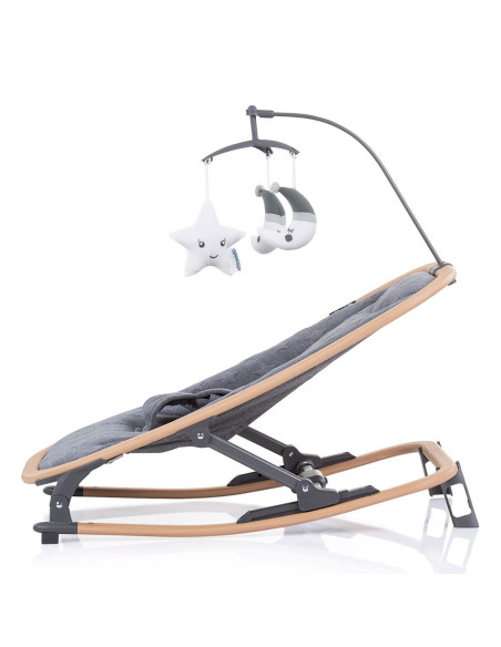 SHEVL02301GT,Scaunel balansoar Chipolino Velvet graphite wood
