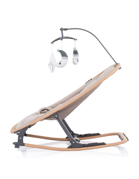SHEVL02302SA,Scaunel balansoar Chipolino Velvet sand wood