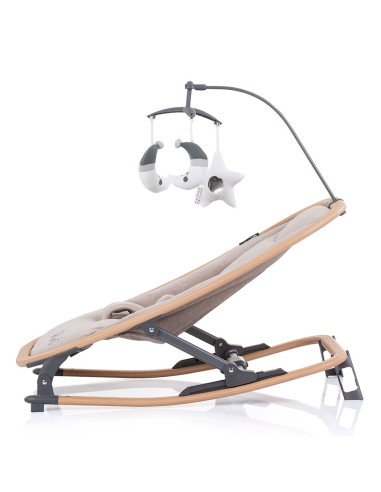 SHEVL02302SA,Scaunel balansoar Chipolino Velvet sand wood