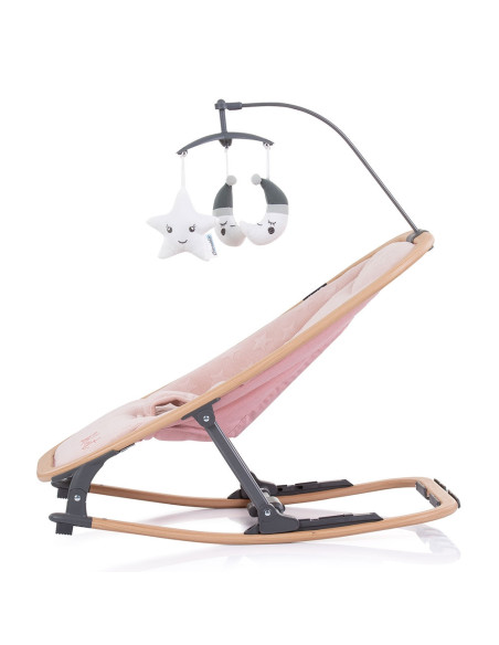 SHEVL02305RW,Scaunel balansoar Chipolino Velvet rose water wood