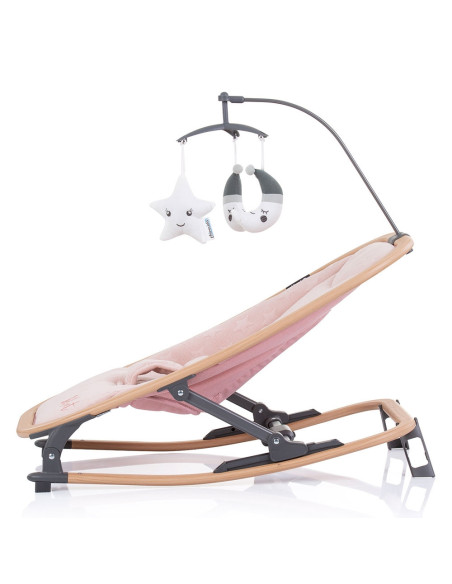 SHEVL02305RW,Scaunel balansoar Chipolino Velvet rose water wood