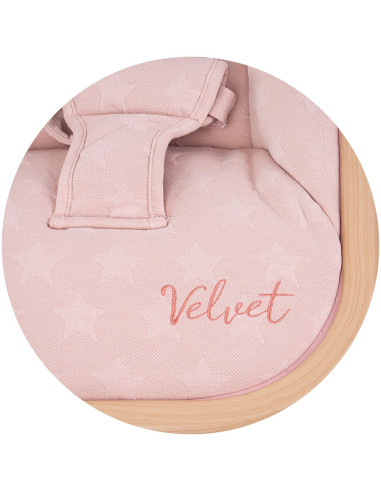 SHEVL02305RW,Scaunel balansoar Chipolino Velvet rose water wood