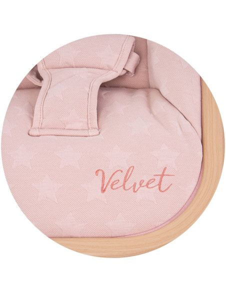 SHEVL02305RW,Scaunel balansoar Chipolino Velvet rose water wood