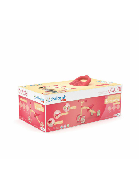 BN-CPQD01PEA,Tricicleta usoara RideOn Quadie, Cu sa reglabila, Cu mic compartiment in sa, 2.6 Kg, Pentru 1 - 3 ani, Chillafish, 