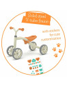 BN-CPQD01GRE,Tricicleta usoara RideOn Quadie, Cu sa reglabila, Cu mic compartiment in sa, 2.6 Kg, Pentru 1 - 3 ani, Chillafish,