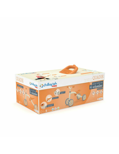 BN-CPQD01GRE,Tricicleta usoara RideOn Quadie, Cu sa reglabila, Cu mic compartiment in sa, 2.6 Kg, Pentru 1 - 3 ani, Chillafish, 