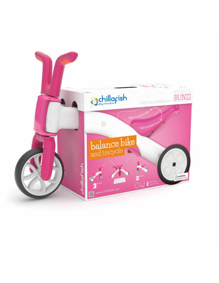 BN-CPBN02PIN,Tricicleta transformabila in bicicleta fara pedale Bunzi, 2 in 1, Transformabila foarte usor, Cu sa reglabila, Cu m
