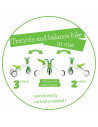 BN-CPBN02LIM,Tricicleta transformabila in bicicleta fara pedale Bunzi, 2 in 1, Transformabila foarte usor, Cu sa reglabila, Cu m