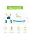 BN-CPTR01LIM,Jucarie Trackie 3 in 1, De calarit, Balansoar si antepremergator, 2.4 Kg, De la 1 la 5 ani, Chillafish, Lime