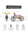 BN-CPMX03RED,Bicicleta de echilibru BMXie Moto, Cu suruburi si surubelnita pentru copii, Cu sunete reale Vroom Vroom, Cu sa regl