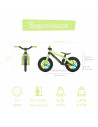 BN-CPMX04PIS,Bicicleta de echilibru BMXie Glow, Cu spite luminoase, Cu sa reglabila, Greutatate 3.8 Kg, 12 inch, Pentru 2 - 5 an