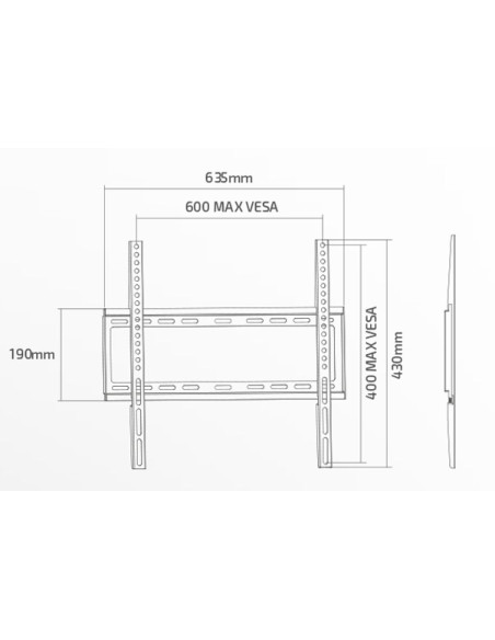 SUPSTV006,SUPORT de perete Superior, pt 1 TV/monitor plat, diagonala compatibila 37-70 inch, VESA compatibil max 600×400, max 35 SUPSTV006,SUPORT de perete Superior, pt 1 TV/monitor plat, diagonala compatibila 37-70 inch, VESA compatibil max 600×400, max 35