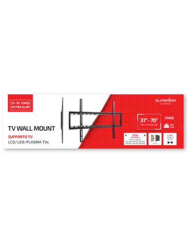 SUPSTV006,SUPORT de perete Superior, pt 1 TV/monitor plat, diagonala compatibila 37-70 inch, VESA compatibil max 600×400, max 35 SUPSTV006,SUPORT de perete Superior, pt 1 TV/monitor plat, diagonala compatibila 37-70 inch, VESA compatibil max 600×400, max 35