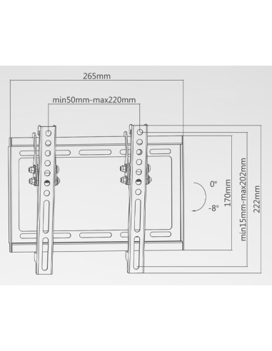 SUPSTV008,SUPORT de perete Superior, pt 1 TV/monitor plat, diagonala compatibila 23-42 inch, unghi reglabil 8 grade, VESA compat SUPSTV008,SUPORT de perete Superior, pt 1 TV/monitor plat, diagonala compatibila 23-42 inch, unghi reglabil 8 grade, VESA compat
