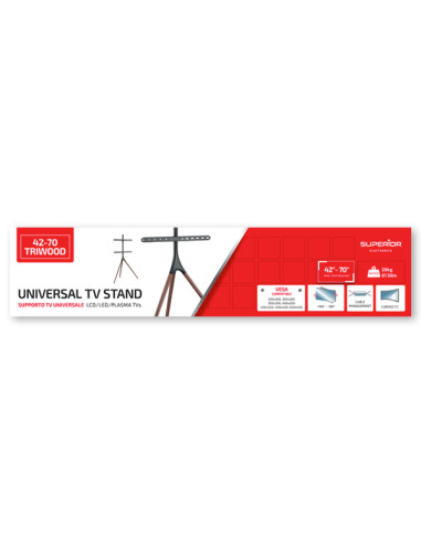SUPSTV012,SUPORT de podea Superior, pt 1 TV/monitor plat, diagonala compatibila 45-70 inch, VESA compatibil max 600×400, max 32 