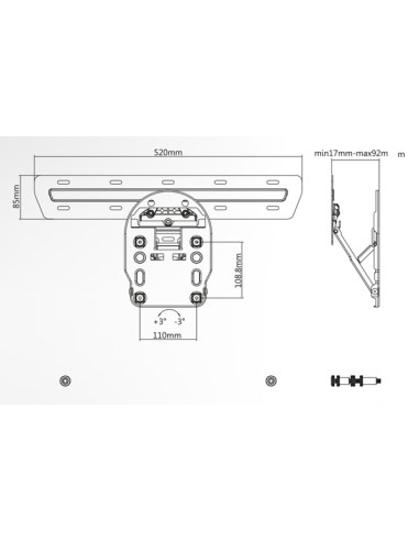 SUPSTV014,SUPORT de perete Superior, pt 1 TV/monitor plat QLED Samsung, extra slim, diagonala compatibila 49-65 inch, unghi regl SUPSTV014,SUPORT de perete Superior, pt 1 TV/monitor plat QLED Samsung, extra slim, diagonala compatibila 49-65 inch, unghi regl