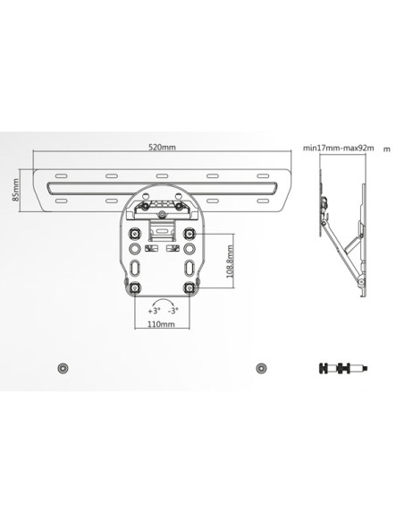 SUPSTV014,SUPORT de perete Superior, pt 1 TV/monitor plat QLED Samsung, extra slim, diagonala compatibila 49-65 inch, unghi regl SUPSTV014,SUPORT de perete Superior, pt 1 TV/monitor plat QLED Samsung, extra slim, diagonala compatibila 49-65 inch, unghi regl