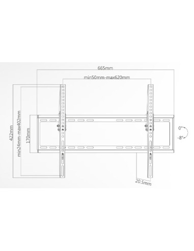 SUPSTV015,SUPORT de perete Superior, pt 1 TV/monitor plat, diagonala compatibila 37-70 inch, unghi reglabil 8 grade, VESA compat SUPSTV015,SUPORT de perete Superior, pt 1 TV/monitor plat, diagonala compatibila 37-70 inch, unghi reglabil 8 grade, VESA compat