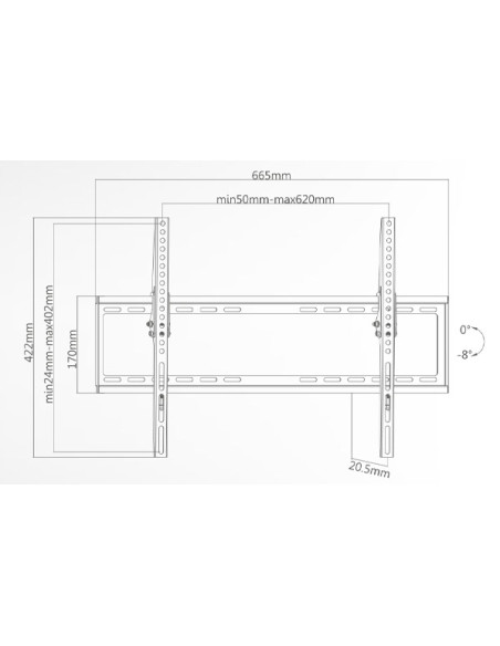 SUPSTV015,SUPORT de perete Superior, pt 1 TV/monitor plat, diagonala compatibila 37-70 inch, unghi reglabil 8 grade, VESA compat SUPSTV015,SUPORT de perete Superior, pt 1 TV/monitor plat, diagonala compatibila 37-70 inch, unghi reglabil 8 grade, VESA compat