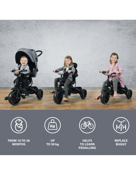 BS-41443,ZOPA - Tricicleta 6 moduri de utilizare Citi Trike Foggy Grey