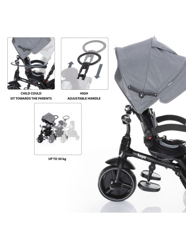 BS-41443,ZOPA - Tricicleta 6 moduri de utilizare Citi Trike Foggy Grey