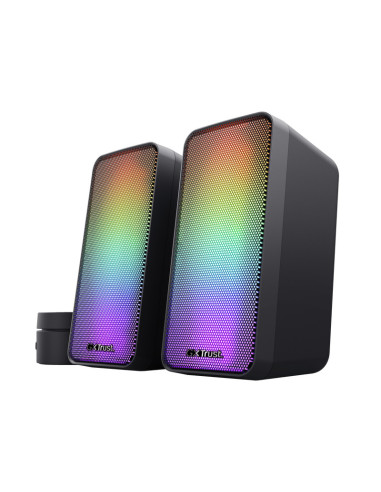 TR-24587,Trust GXT 611 WEZZ 2.0 Speaker Set LED Remote control wired Controls on/off, volume control, right Connection type wire
