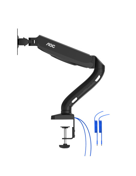 AS110DX,Brat sustinere monitor AS110DX AOC, pentru o pozitie optima dorita de utilizator, control cu arcuri, ergonomie maxima pe
