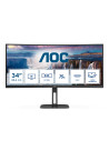 CU34V5C/BK,Monitor AOC V5 CU34V5C, 86,4 cm (34"), 3440 x 1440 Pixel, Wide Quad HD, LED, 1 ms, Negru