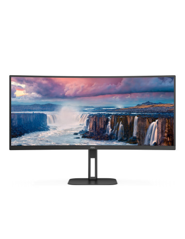 CU34V5C/BK,Monitor AOC V5 CU34V5C, 86,4 cm (34"), 3440 x 1440 Pixel, Wide Quad HD, LED, 1 ms, Negru