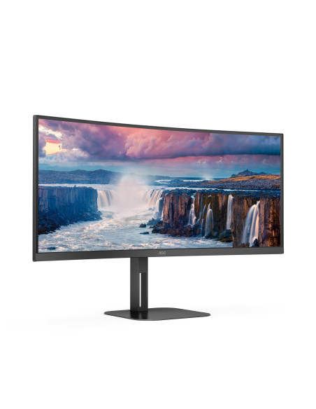 CU34V5C/BK,Monitor AOC V5 CU34V5C, 86,4 cm (34"), 3440 x 1440 Pixel, Wide Quad HD, LED, 1 ms, Negru