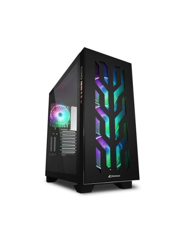 ELITE SHARK CA300T,Carcasa Sharkoon Elite Shark CA300T ATX, 8 sloturi de expansiune, 2x panouri tempered glass, 3x ventilatoare 