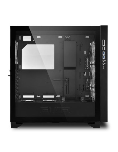 ELITE SHARK CA300T,Carcasa Sharkoon Elite Shark CA300T ATX, 8 sloturi de expansiune, 2x panouri tempered glass, 3x ventilatoare 