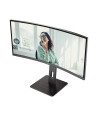 CU34P3CV,Monitor AOC CU34P3CV, 86,4 cm (34"), 3440 x 1440 Pixel, UltraWide Quad HD, LED, 4 ms, Negru