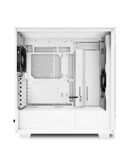 REBEL C50 WHITE,Carcasa Sharkoon Rebel C50 WHITE MID Tower, Panou lateral din metal, 7 sloturi de expansiune, 3x 3.5" drive bays