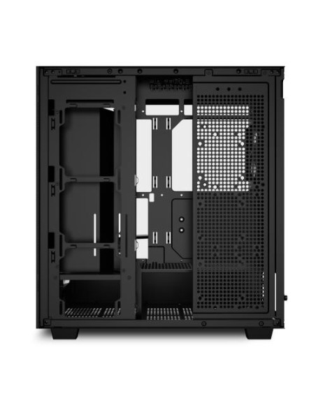 REBEL C50 B RGB,Carcasa Sharkoon Rebel C50 RGB Black MID Tower, Panou lateral din metal, sloturi de expansiune, 3x 3.5" drive ba