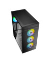 REBEL C50 B RGB,Carcasa Sharkoon Rebel C50 RGB Black MID Tower, Panou lateral din metal, sloturi de expansiune, 3x 3.5" drive ba