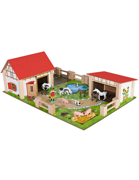 S100004308,Ferma din lemn Eichhorn 51x36x17 cm cu accesorii
