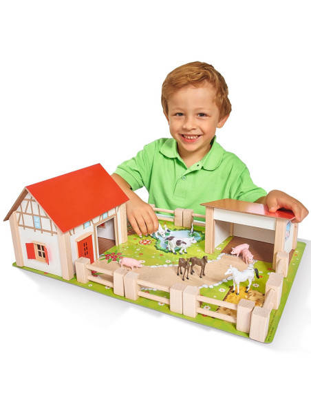 S100004308,Ferma din lemn Eichhorn 51x36x17 cm cu accesorii