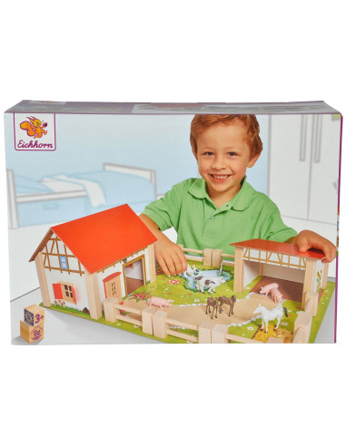 S100004308,Ferma din lemn Eichhorn 51x36x17 cm cu accesorii