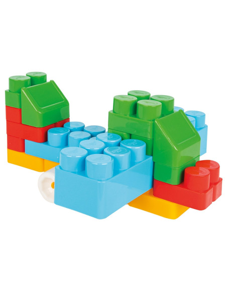 PL-03-227,Jucarie Pilsan Cuburi de construit in cutie Jumbo Blocks 60 piese