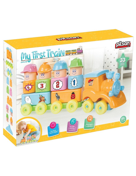 PL-03-228,Set constructie Pilsan My First Train 33 piese