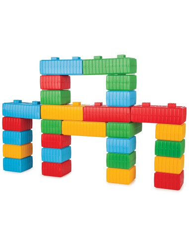 PL-03-251,Jucarie Pilsan Cuburi de construit Brick Blocks and Car Set 43 piese
