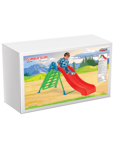 PL-07-969,Tobogan Pilsan Climber Slide red green